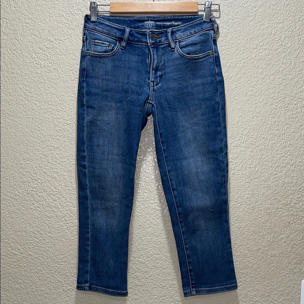 Soho Denim Curvy Cropped Leggings in Blue